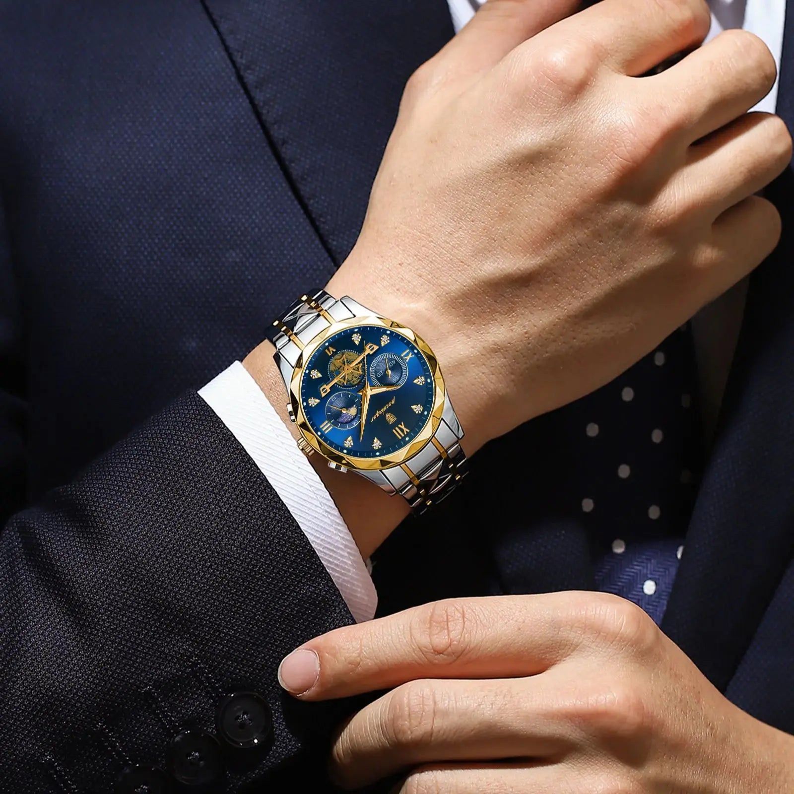 Man Waterproof Luminous Chronograph Watch