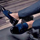 Piergitar 2023SS Navy Suede And Black Calfskin Leather Slippers With Handmade Tassels Italian Design Classic Men's Loafers