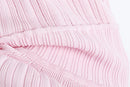 2025 Summer New in Pink Sleeveless Ribbed Knit Bodycon Mini Dress Versatile Work & Casual Outfit