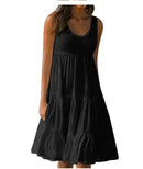 Sleeveless Ruffles Loose Sundresses
