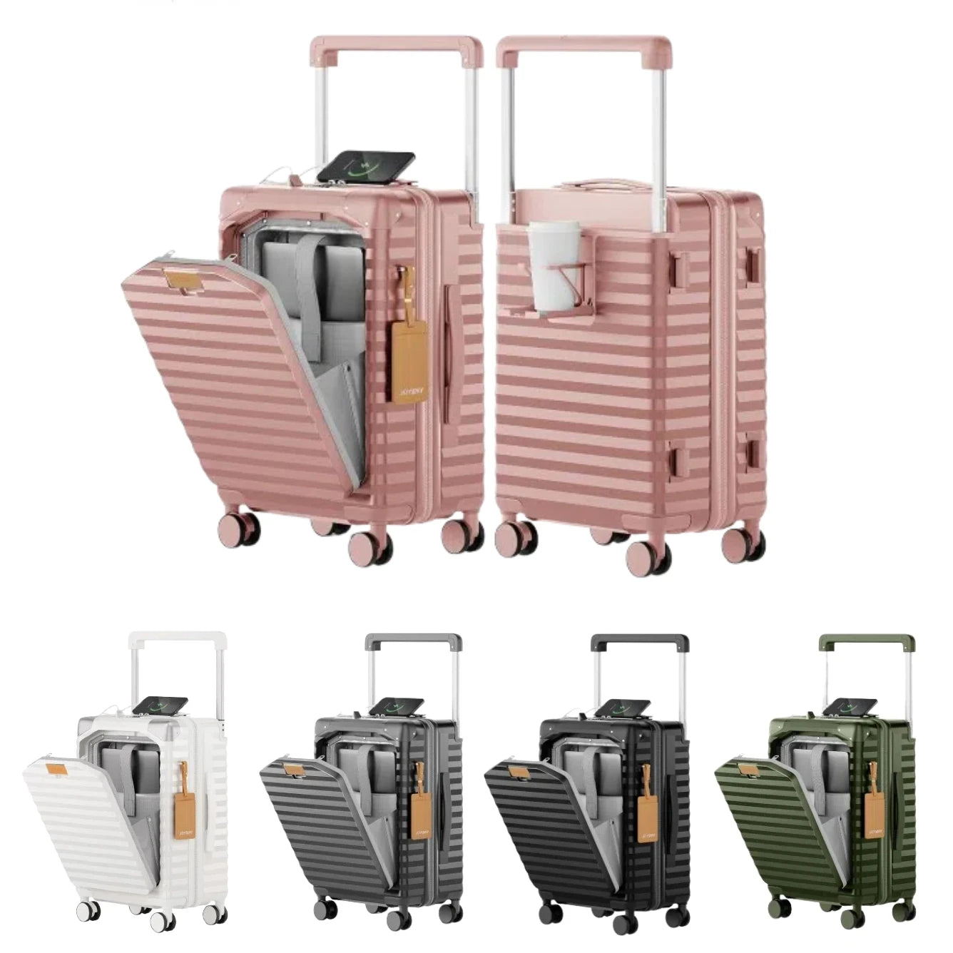 20 inch Front Opening Carry on Suitcase