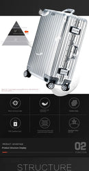 100% Aluminum-magnesium alloy Travel Suitcase