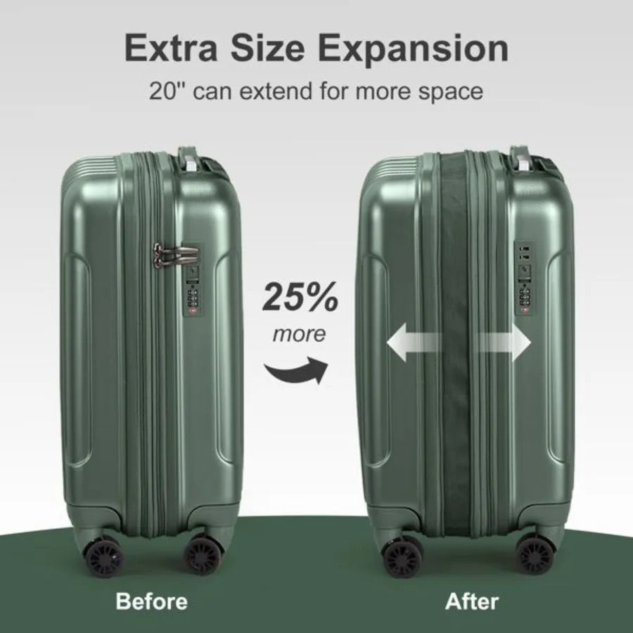 2 Piece Carry On Luggage Set