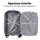 20 inch lightweight luggage with rotating wheels