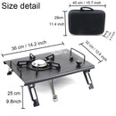 Portable Camping Folding Removable Wood Table Gas Stove