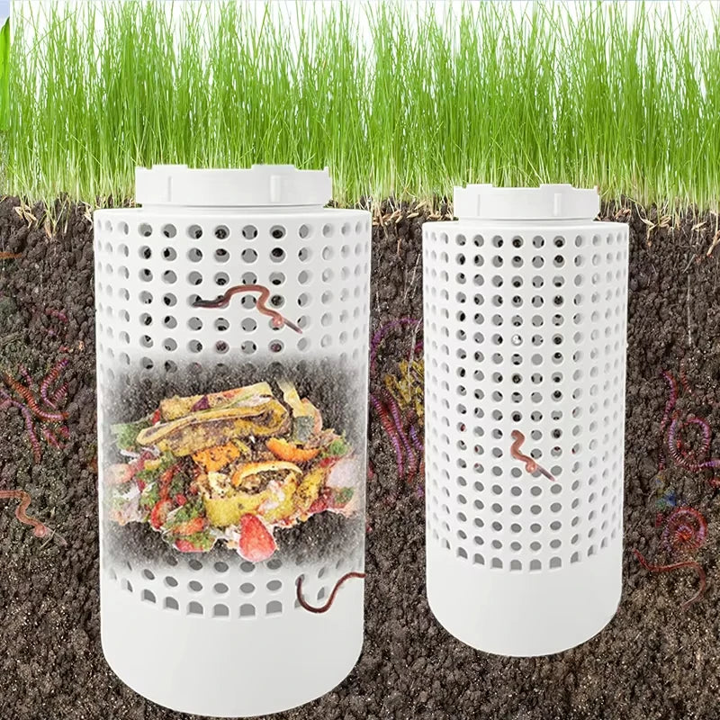 1 Pcs Outdoor Plastic Earthworm Compost Bin Underground Worm Compost Bin Farm Compost Bin Kit For Garden And Lawn Care