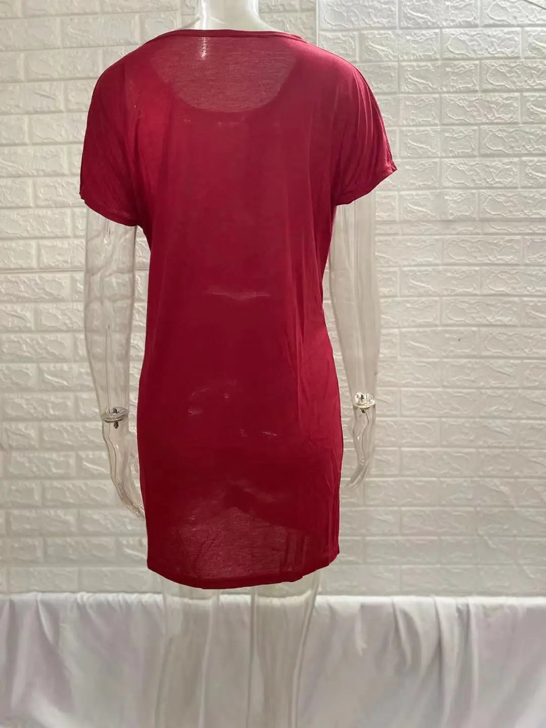 Women's Short Sleeve Asymmetrical Lace Up Dress