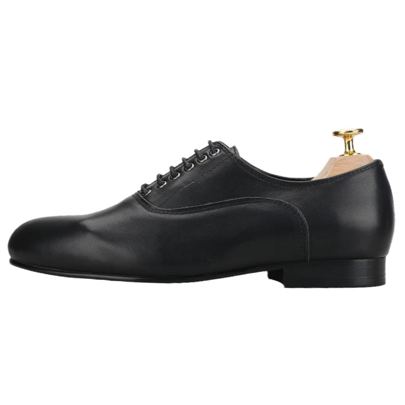 Piergitar 2023 Black And Brown Genuine Leather Men Loafers For Party Handmade Lace-up Men's Formal Shoes Classic Dress Shoe