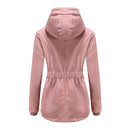 Women's Warm Hooded Parkas, Thick Plush Coats, Female Mid-Long Cotton Jacket, Winter Outwear, Big Size, S-5XL
