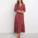 Women's Long Sleeve Floral Maxi Dress