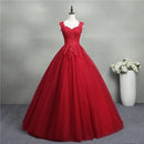 Customized Ball Gown Evening Dresses V-Neck Appliques Tulle Prom Party Gowns Formal Occasion Vestido De Noche Quinceanera Dress