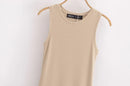 Fashion temperament European and American style summer women's clothing new two-color splicing long vest dress