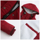 Women's Warm Hooded Parkas, Thick Plush Coats, Female Mid-Long Cotton Jacket, Winter Outwear, Big Size, S-5XL