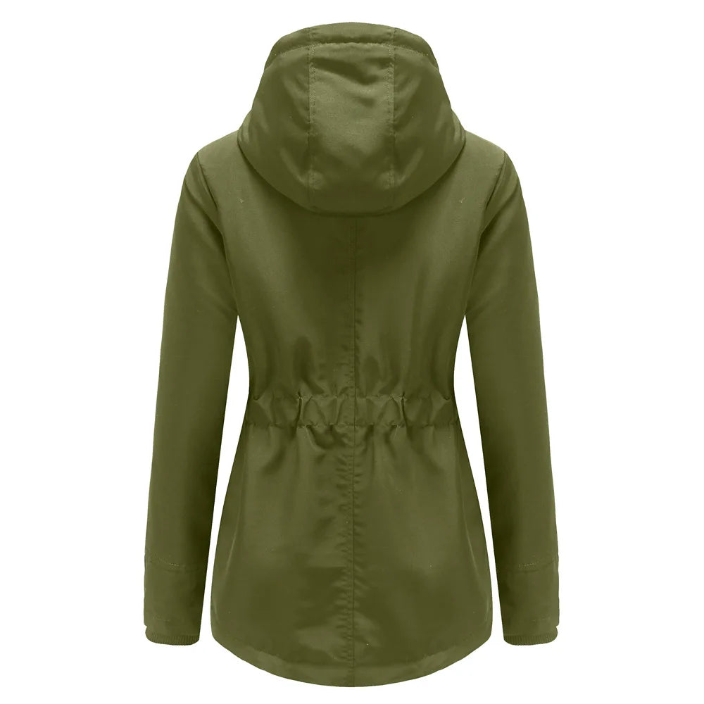 Women's Warm Hooded Parkas, Thick Plush Coats, Female Mid-Long Cotton Jacket, Winter Outwear, Big Size, S-5XL