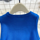 Fashion Y2K Letters Knitted Women Dress Sexy Tank Sleeveless Slim Elastic Bodycon Summer Dress Streetwear Vestidos