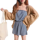 Women Women's Korean College Style Lazy Loose Sunscreen Cardigan Summer Sexy Knitting Cardigan One Size