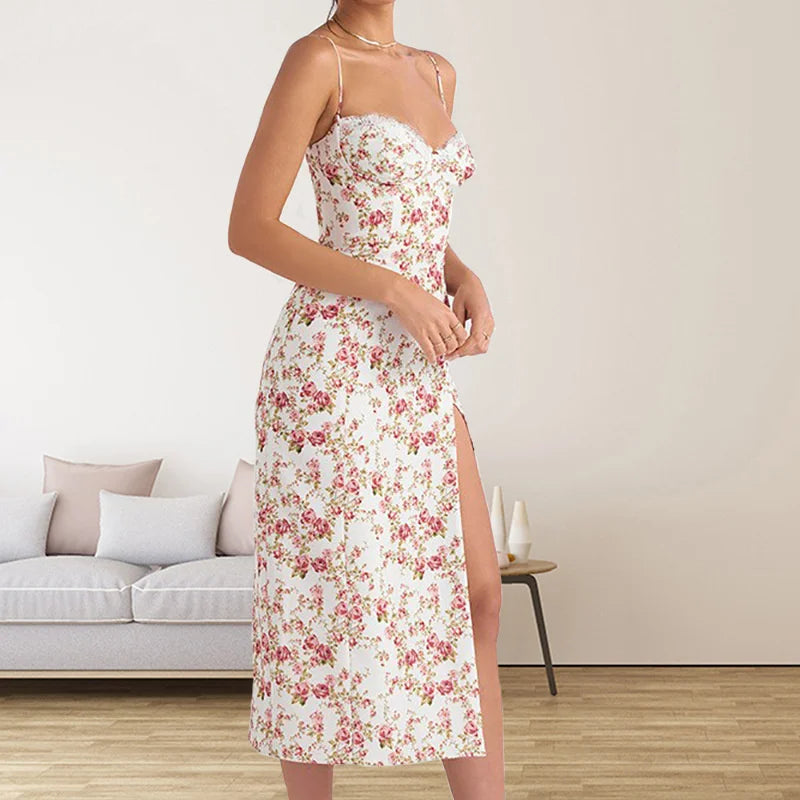 Women Spring Summer Spaghetti Strap Dress