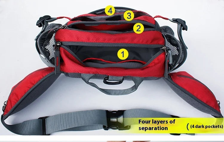 Bike Riding Cycling Running Fishing Hiking Waist Bag Fanny Pack Outdoor Belt Kettle Pouch Gym Sport Fitness Water Bottle Pocket