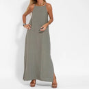 Women Cotton linen Long Slip Dress