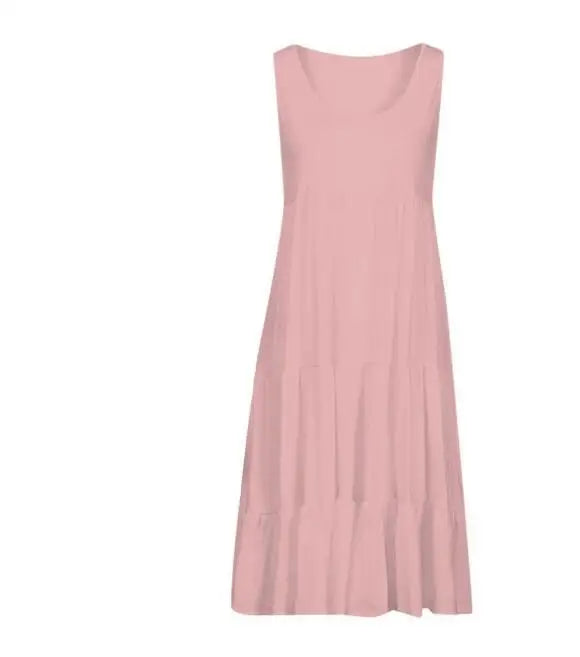 Sleeveless Ruffles Loose Sundresses
