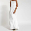 Women Cotton linen Long Slip Dress