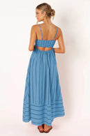 Spring And Summer Striped Vest Backless Large Swing New Dress For Women, Collarless And Sleeveless Oversized Swing Dress