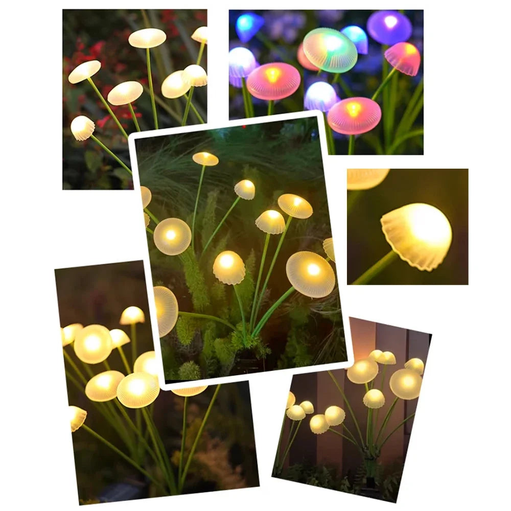 LED Solar Jellyfish Mushroom Fairy Lights