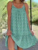 Women's Oversized Sleeveless Floral Print Dress