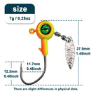 Fishing Jig Head Hooks with Spinner