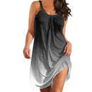 Gradient print Sleeveless Boho beach dress