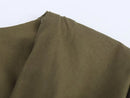 MYST&ZA2025 new summer women's casual fashion pleated drop shoulder short sleeve V-neck midi long dress