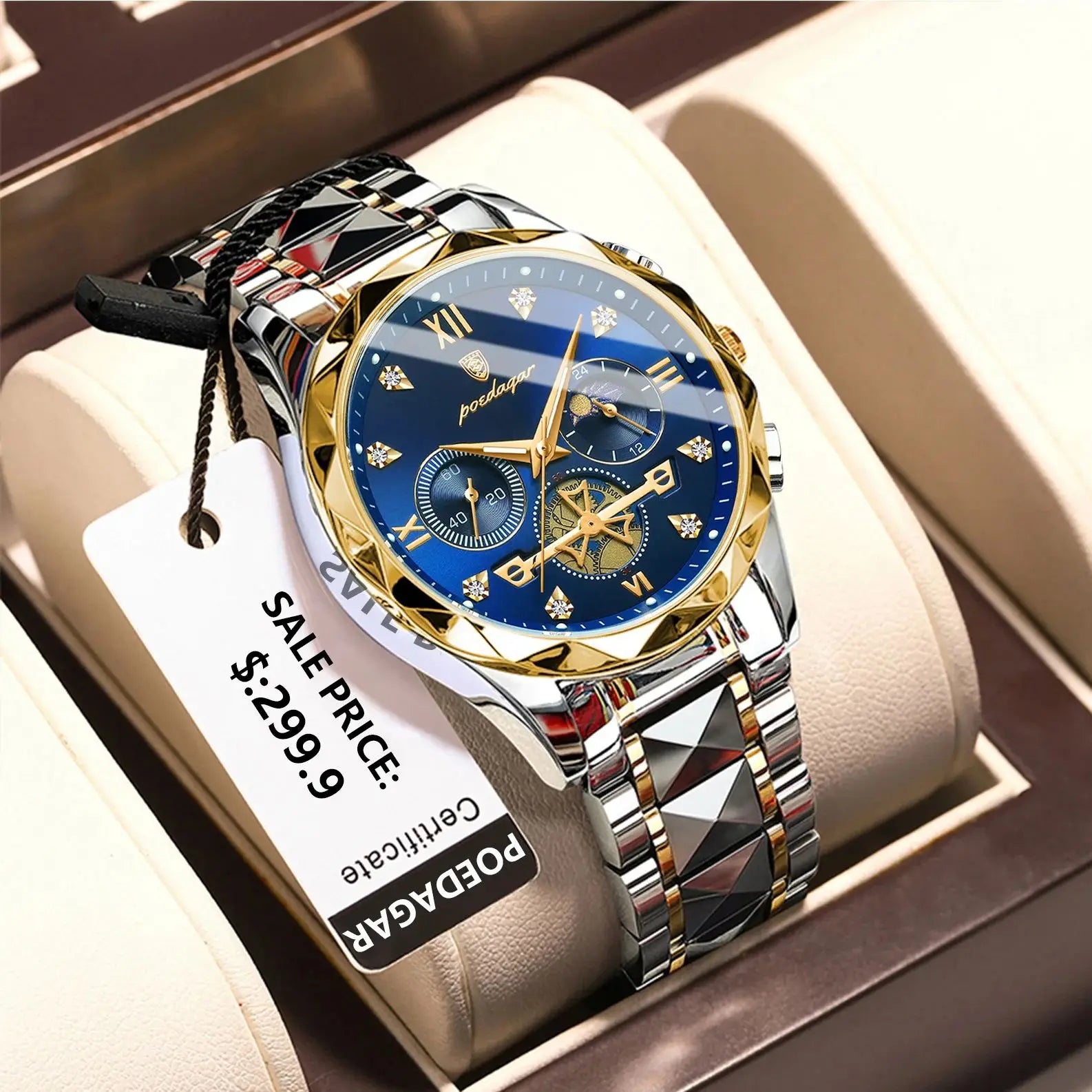 Man Waterproof Luminous Chronograph Watch