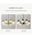 Green Pastoral Style Flower Pendel Chandelier