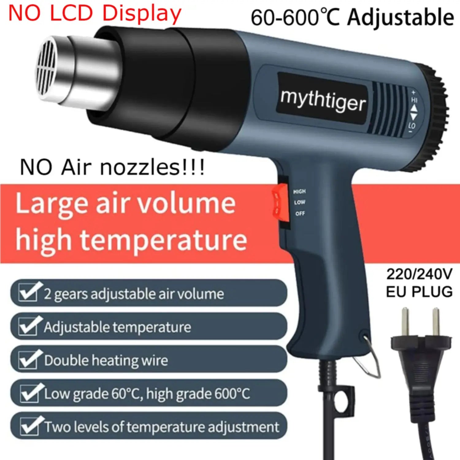 2000W Heat Gun Professional Hot Air Gun