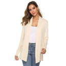 Women's Knitted Cardigan for Spring and Summer Versatile Large Size Cardigan Medium to Long Length Long Sleeve Outcoat