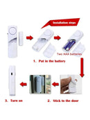 2pcs/1set-Wireless Door Window Magnetic Sensor