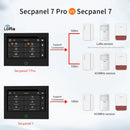 Staniot LoRa Version 7 inch Security Alarm System WiFi 4G Tuya Smart Home Burglar Kit 500m Transmission Distance Built-in Siren