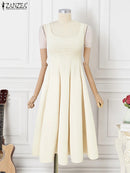 Women Vintage Sleeveless Tank Dress