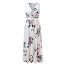Women's V-Neck Print Maxi Dresses