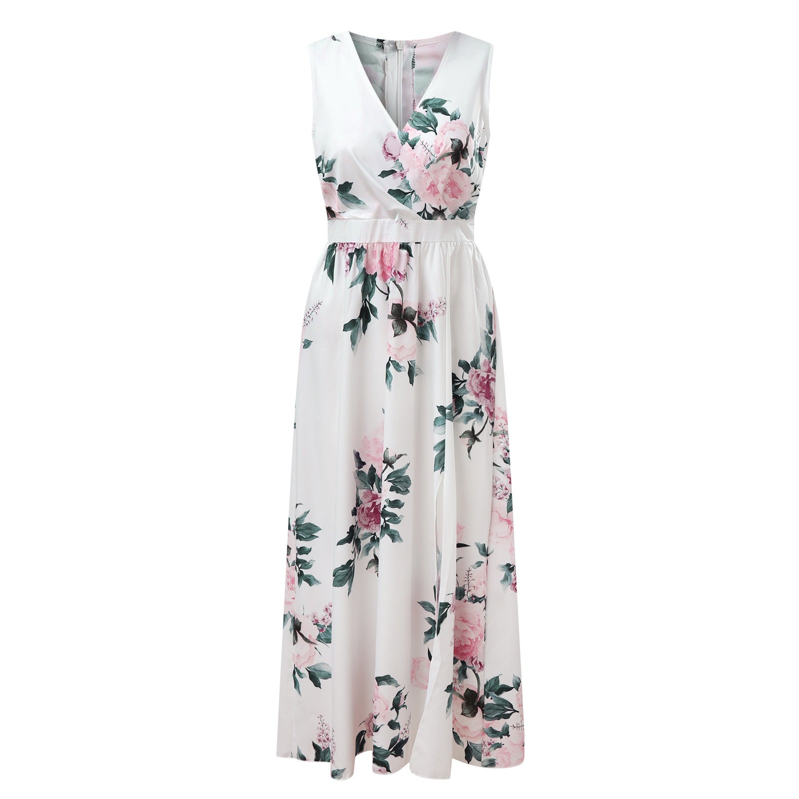 Women's V-Neck Print Maxi Dresses