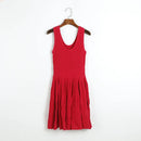 2025 Summer New in Pink Sleeveless Ribbed Knit Bodycon Mini Dress Versatile Work & Casual Outfit