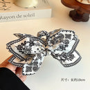 Cotton Cashew Flowers Printing Butterfly Hair Clips