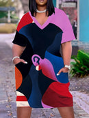 plus Size Women's Long Sleeve T-Shirt 3D Flower Print Casual Black History Moon Design Summer 2025 New Clothing