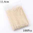 100/50Pcs Orange Wood Nail Sticks