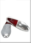 Men's Smoking Slippers With Red Outsole And Sequins for Weddings and Proms