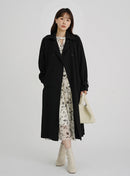 Floral Midi Dress Women Sweet A-Line Long Sleeve Hollow Out Dress Elegant High Waist Casual Long Dress Daily or Vacation Outfits
