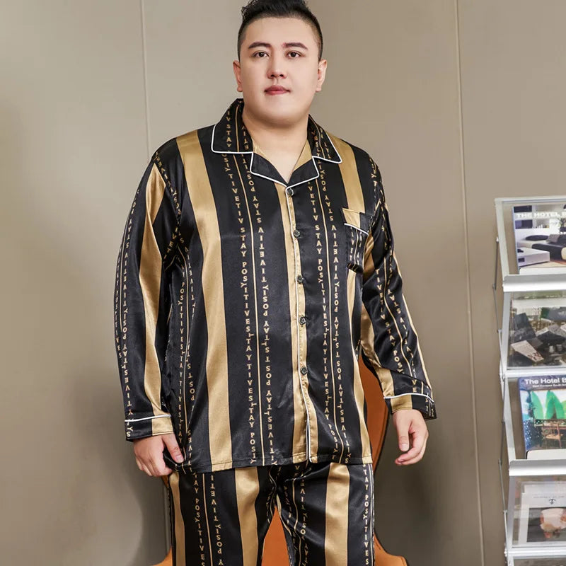 Man Casual Loose Luxury Print Sleepwear