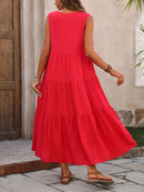 Long Loose Ruffle Dress