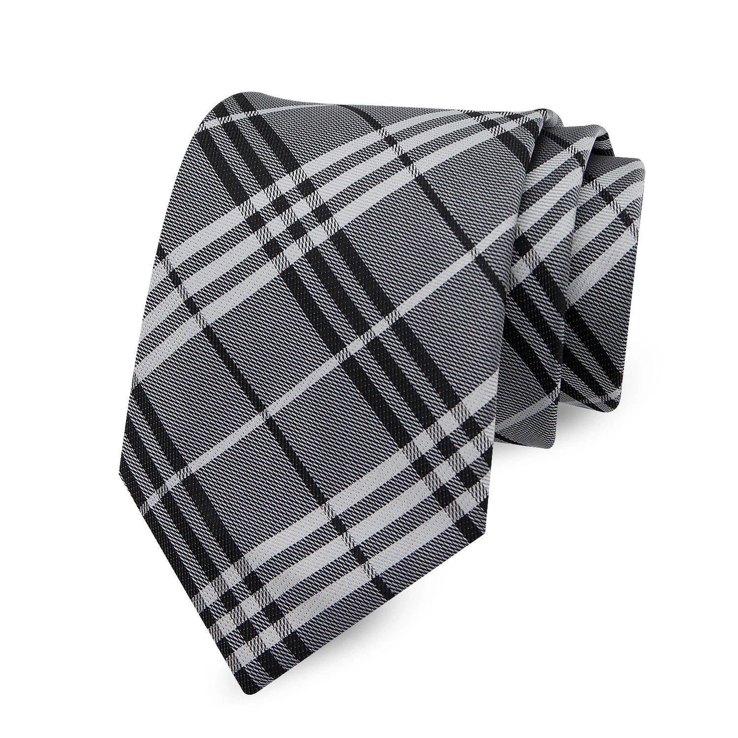 Fashion 8CM Mens Necktie Silver Light Grey Color Stripes Floral Plaid Ties For Man Groom Neck Tie For Business Wedding Party