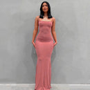 Summer Sleeveless Solid Skinny Bodycon Maxi